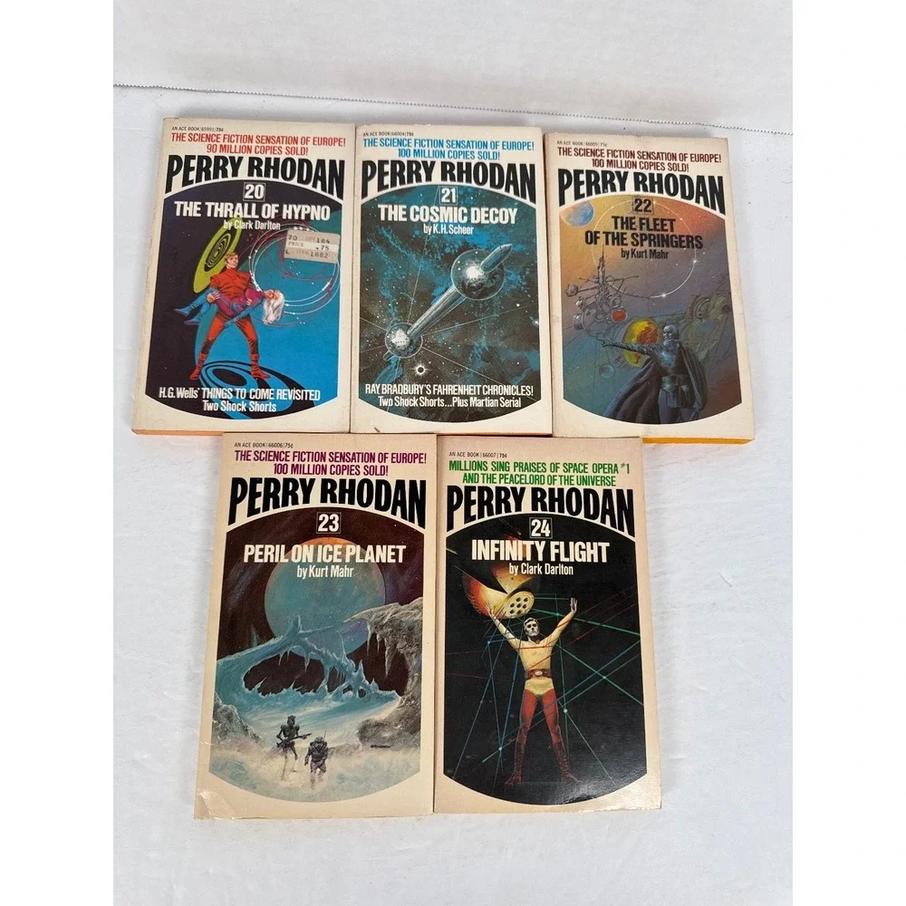 Perry Rhodan Sci-Fi Lot 20-24 Ace Books Clark Darlton K.H. Scheer Kurt Mahr